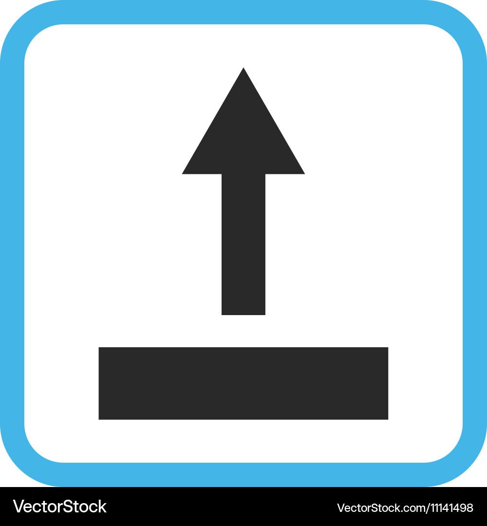 Pull up icon in a frame vector image