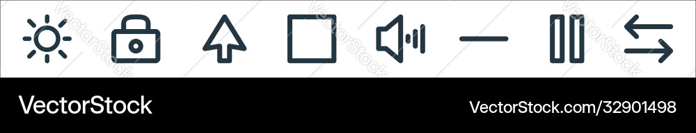 User interface line icons linear set quality User interface line icons linear set quality vector image