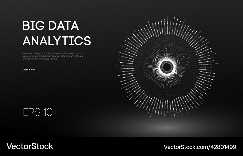 Big data visualization background 3d Big data visualization background 3d vector image