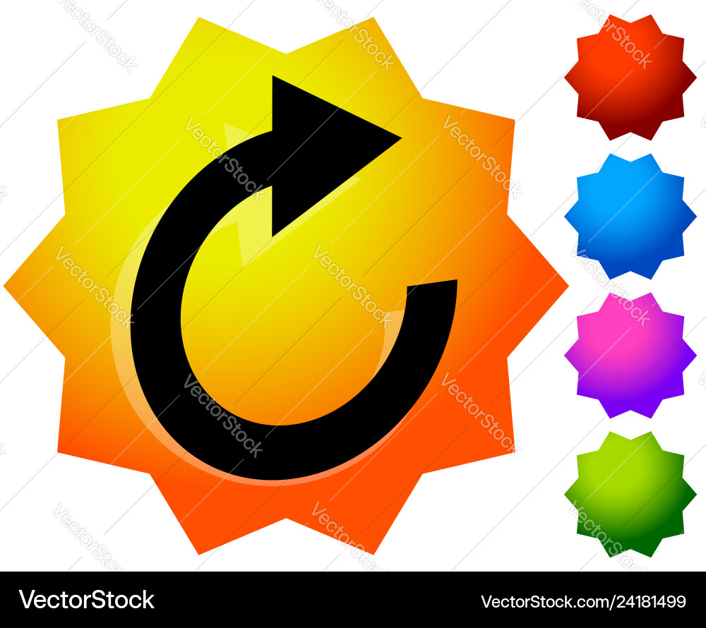 Circular arrow icon revolve rotate iteration Circular arrow icon revolve rotate iteration Vector Image