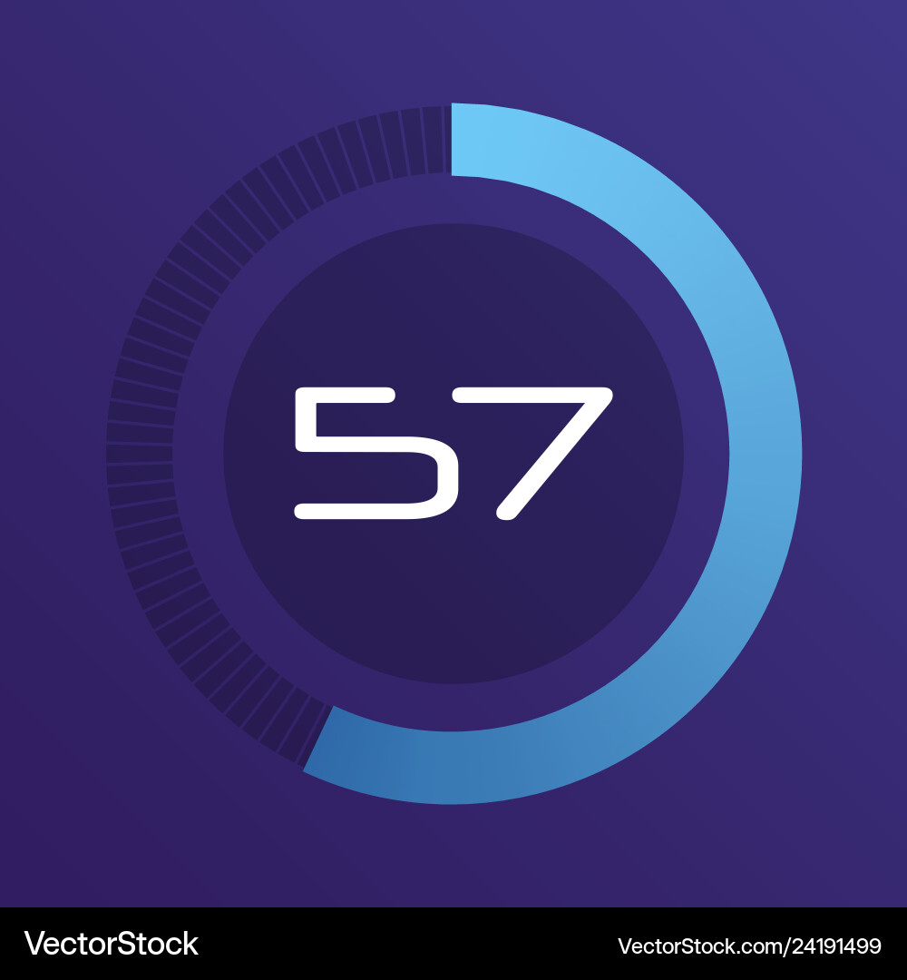 Circular interval timer Circular interval timer vector image