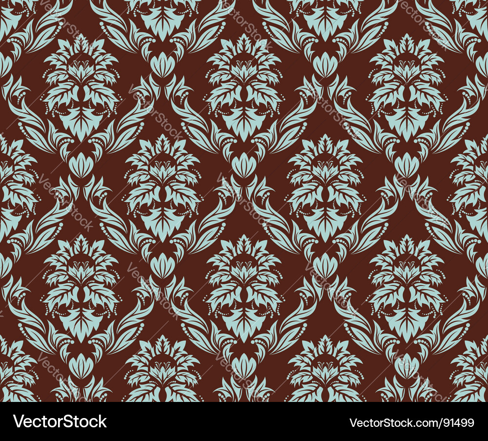 Damask pattern vector image