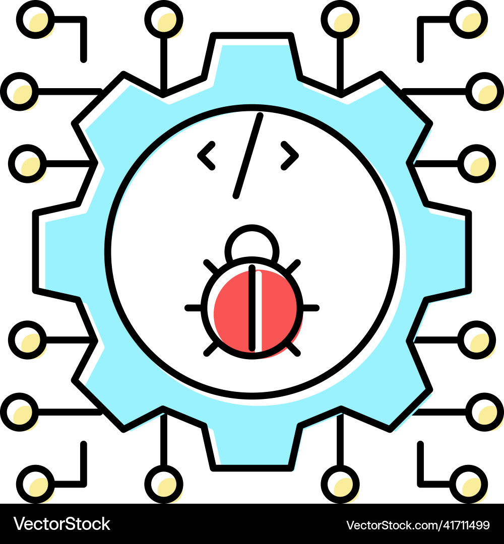 Development debug color icon Vector Image