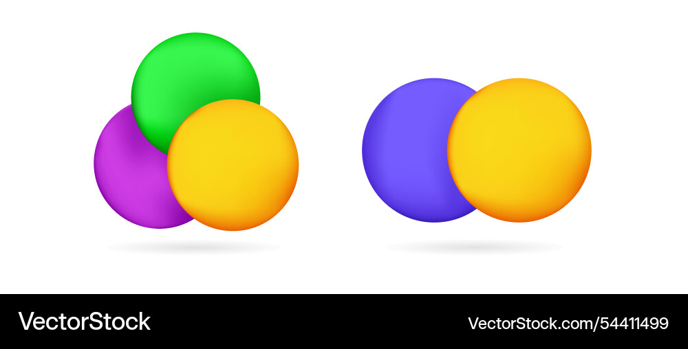 Empty venn diagram template for data presentation vector image