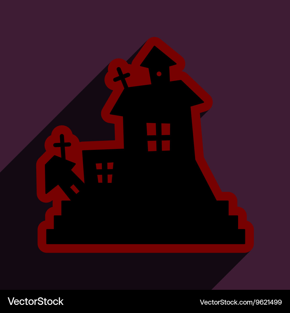 Flat with shadow icon and mobile application vector image