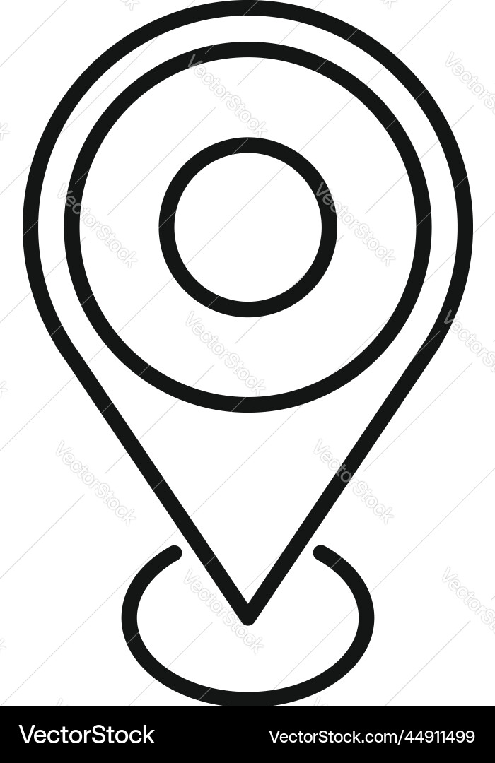Location icon outline interface computer Location icon outline interface computer vector image