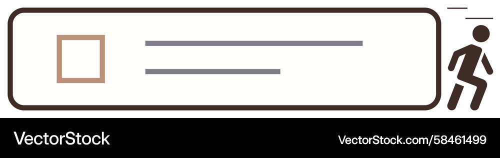 Minimalist Alert with Exit Icon Vector Image