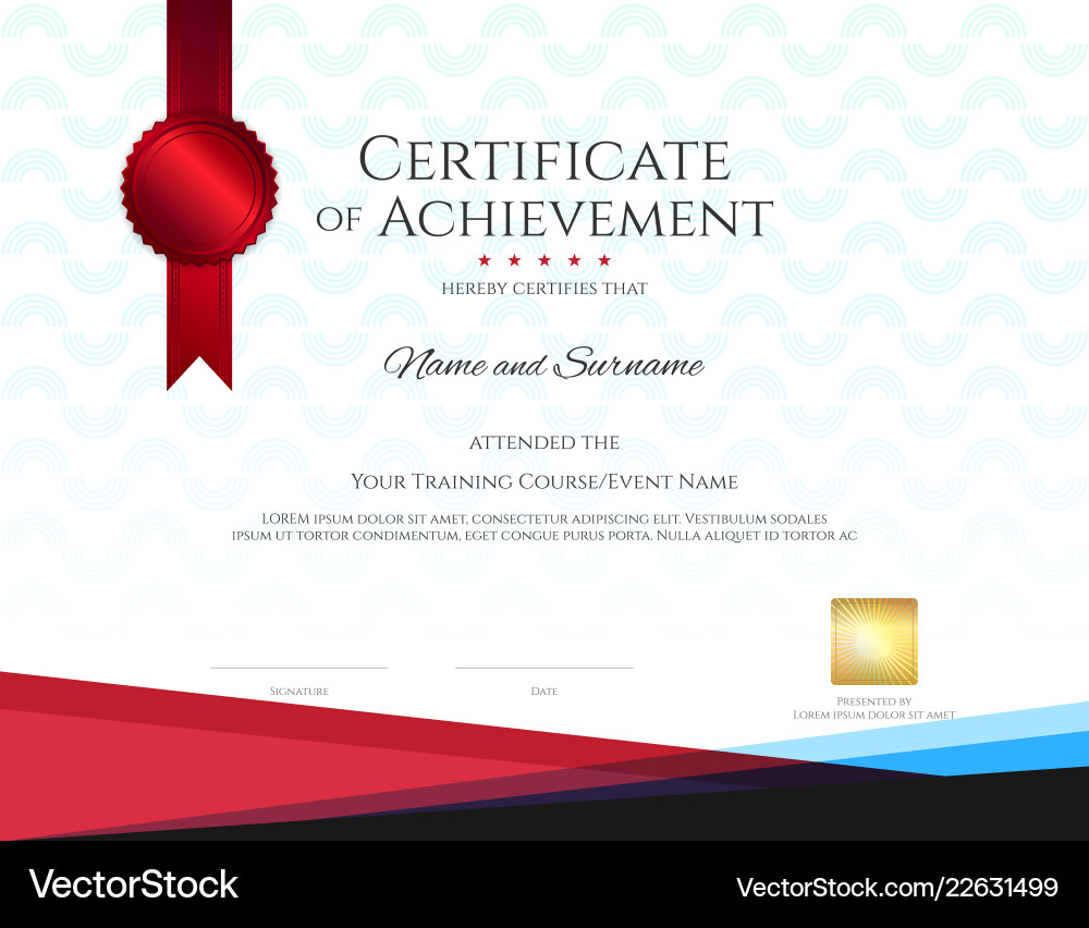 Modern certificate template with elegant border Vector Image