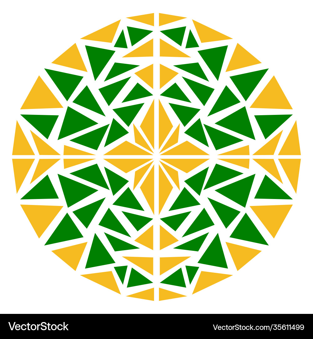 Mosaic circle kaleidoscope pattern isolated Mosaic circle kaleidoscope pattern isolated vector image