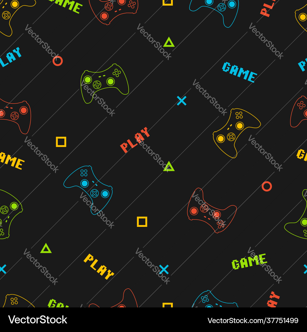 Pixel Joystick Pattern vector image