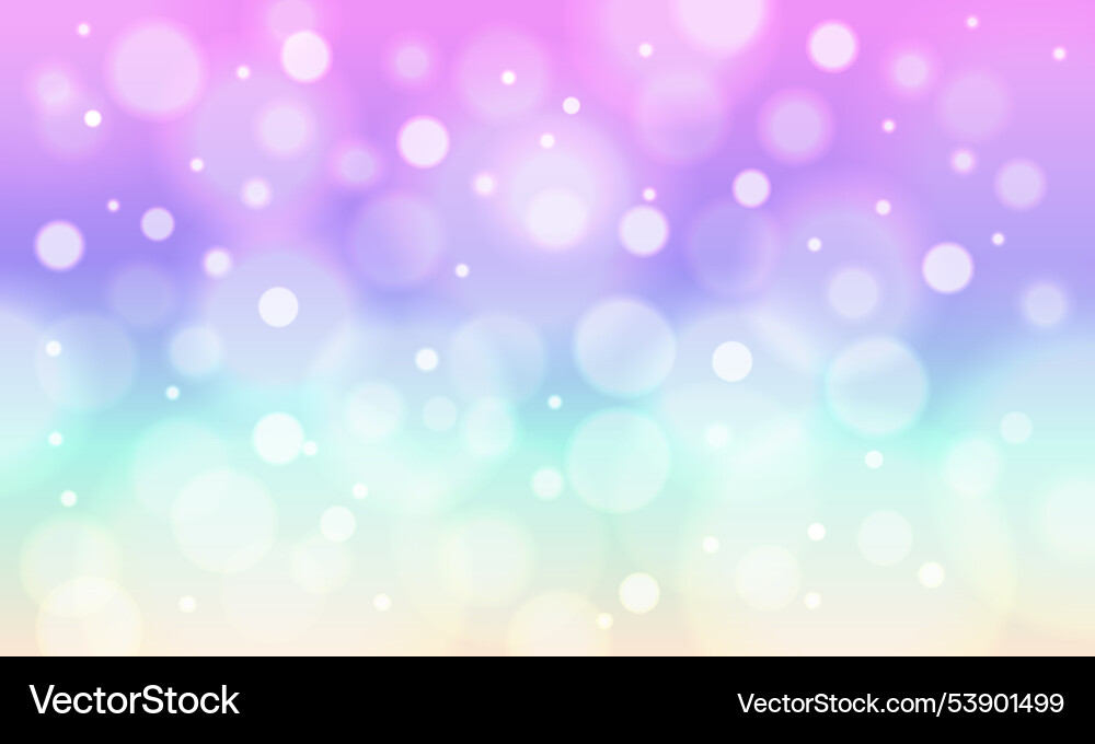 Rainbow bokeh gradient ethereal horizontal Vector Image