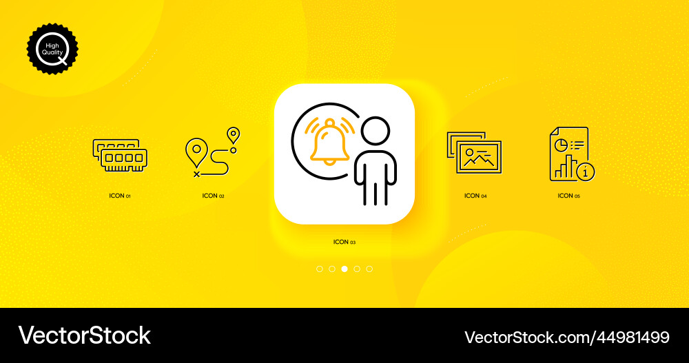 Ram journey and user notification minimal line Ram journey and user notification minimal line vector image
