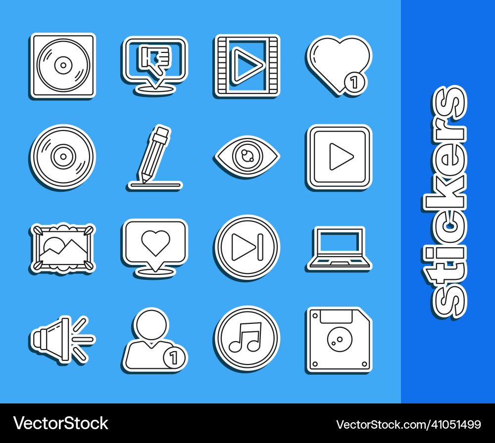 Set line floppy disk for computer data storage Set line floppy disk for computer data storage vector image