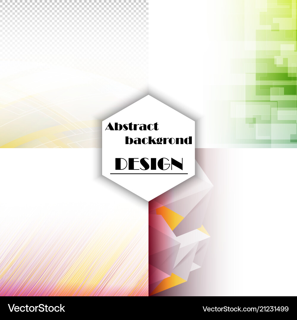 Set of abstract background with geometric elements vector image