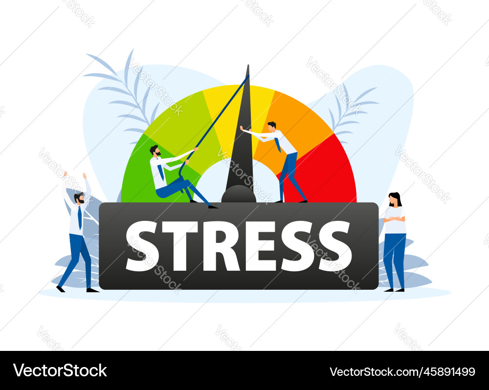 Stress scale test prevent level Stress scale test prevent level vector image