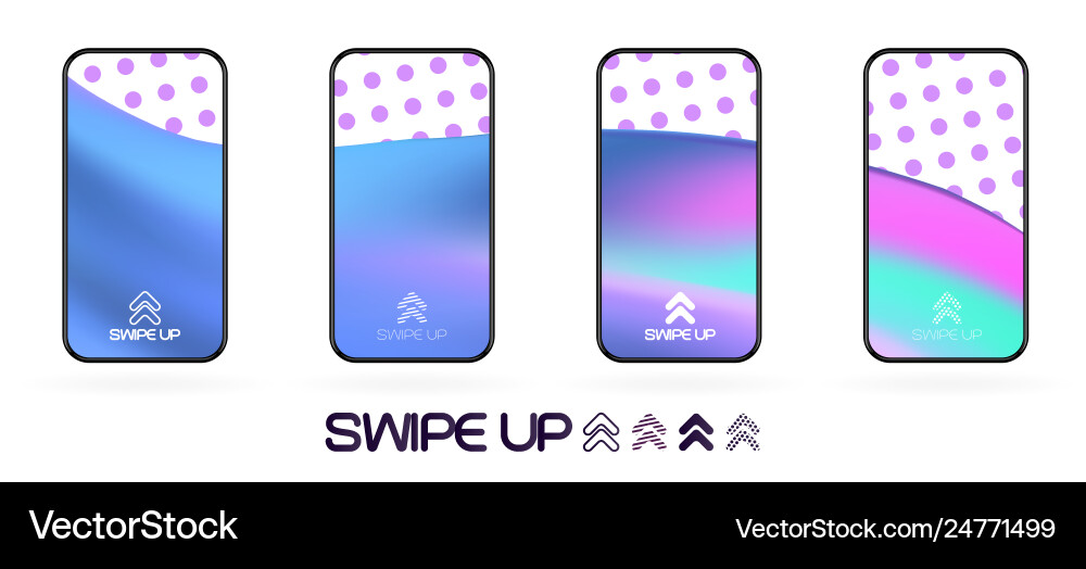 Swipe up template with abstract backdrop Swipe up template with abstract backdrop vector image