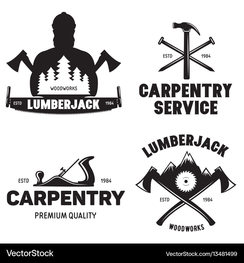 Vintage Lumberjack Set vector image