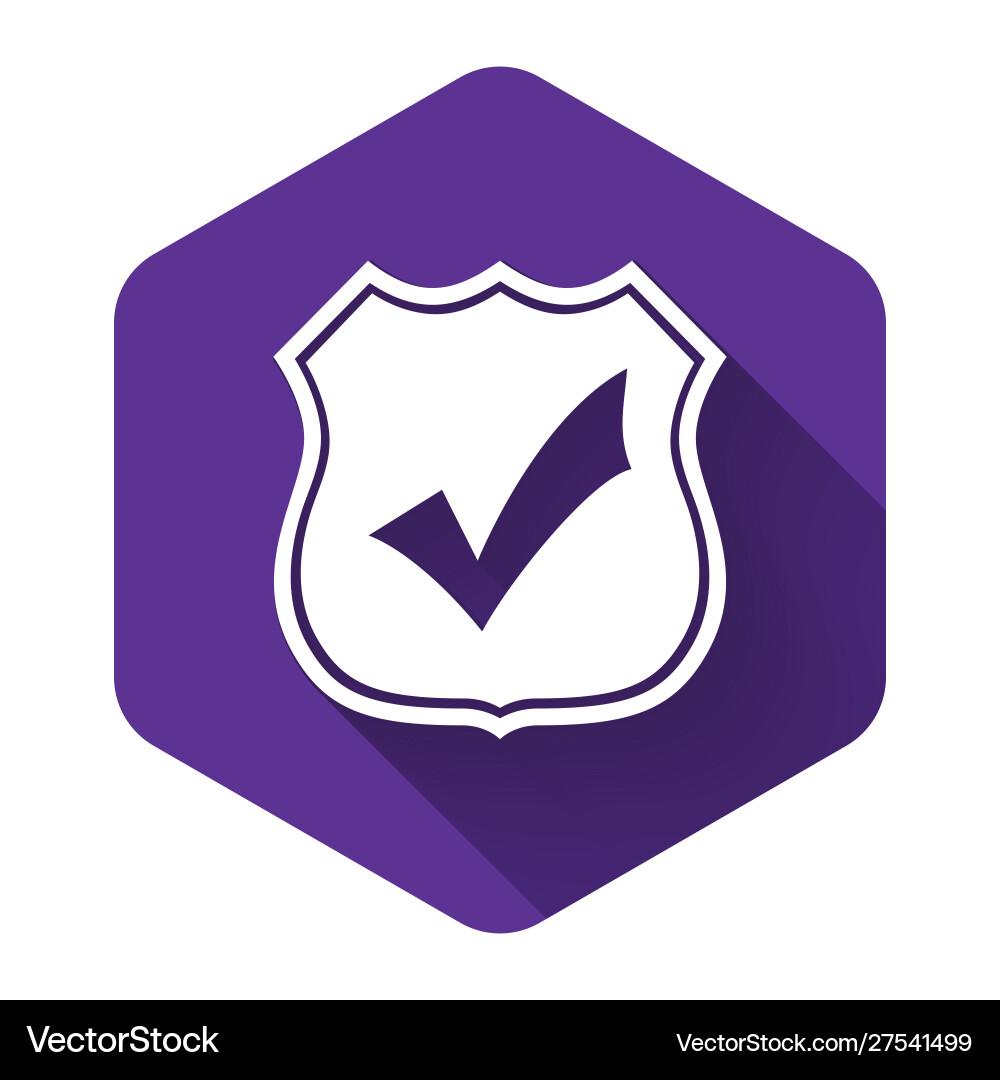 White shield with check mark icon isolated White shield with check mark icon isolated Vector Image