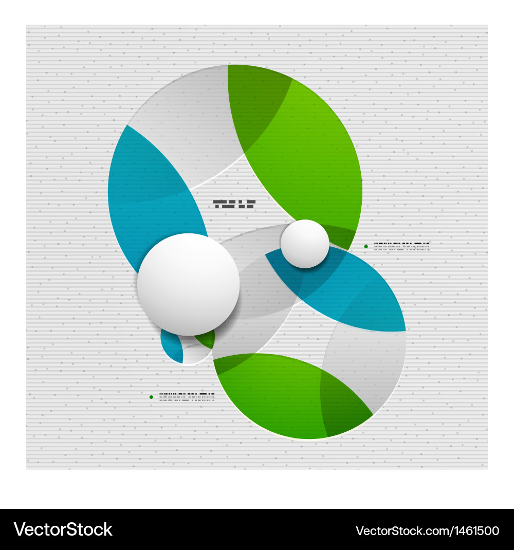 Abstract 3d paper empty circles template Vector Image