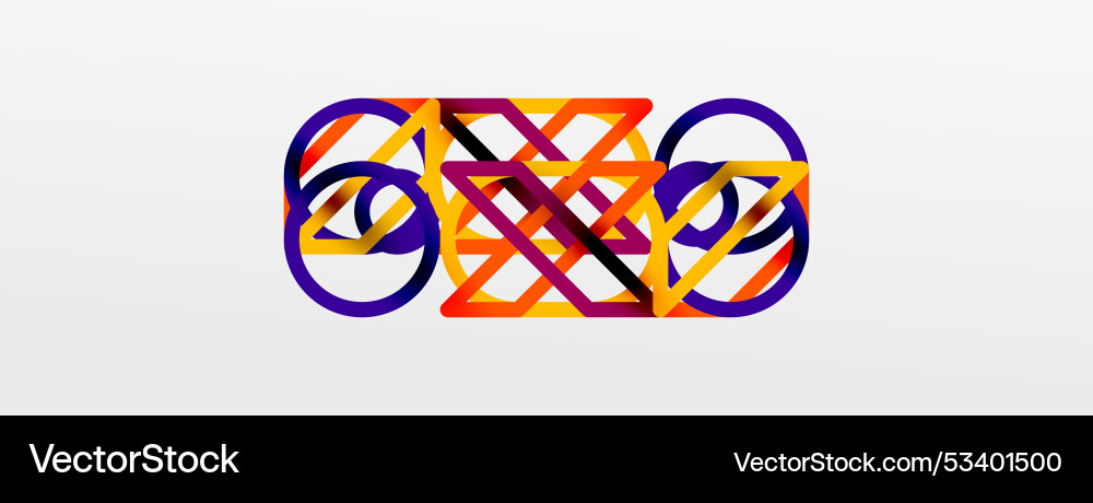 Abstract background - colorful circle lines Vector Image