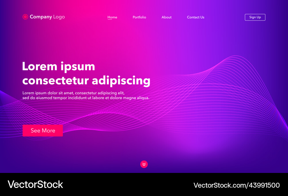 Abstract background website landing page template Abstract background website landing page template vector image