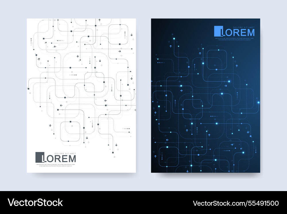 Abstract Circuit Technology Pattern vector image