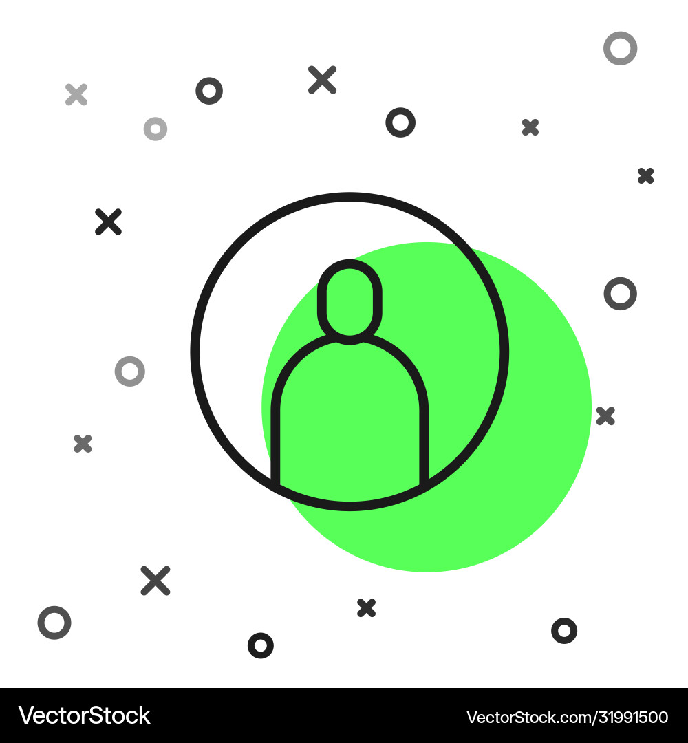 Black line create account screen icon isolated Black line create account screen icon isolated vector image