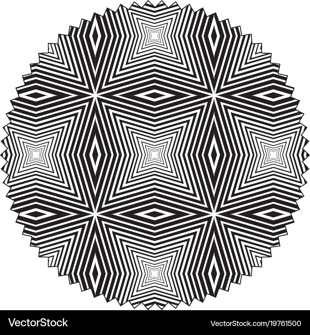 Circle with pattern seamless graphic background Vector Image