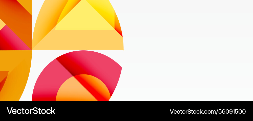 Circles semi squares and round triangles Vector Image