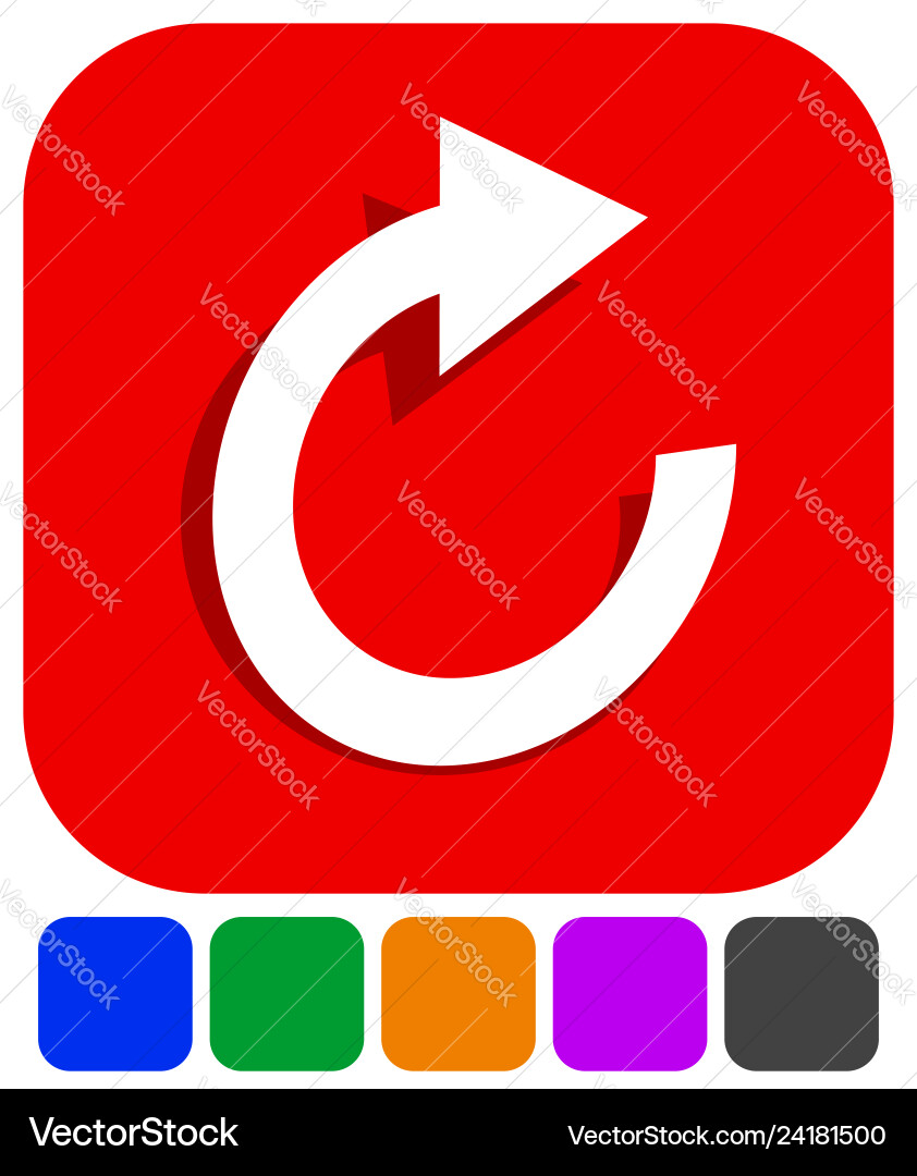 Circular arrow icon revolve rotate iteration Circular arrow icon revolve rotate iteration vector image