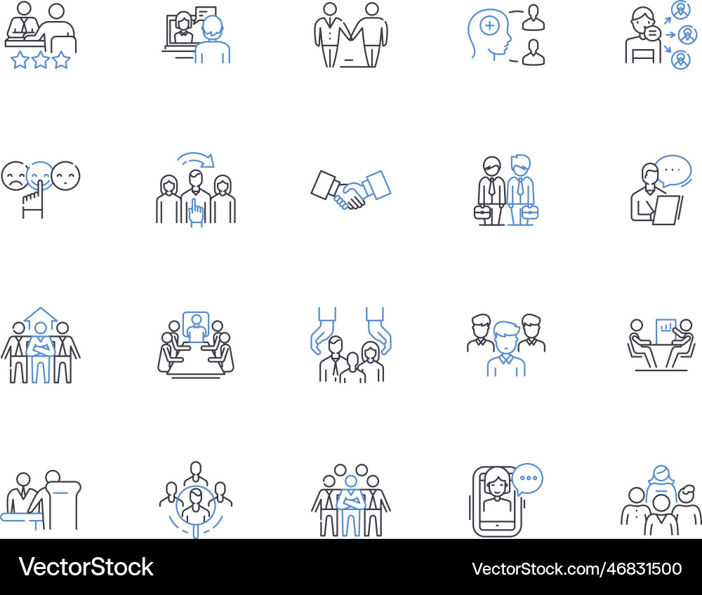 Cohesion line icons collection unity integration Cohesion line icons collection unity integration Vector Image