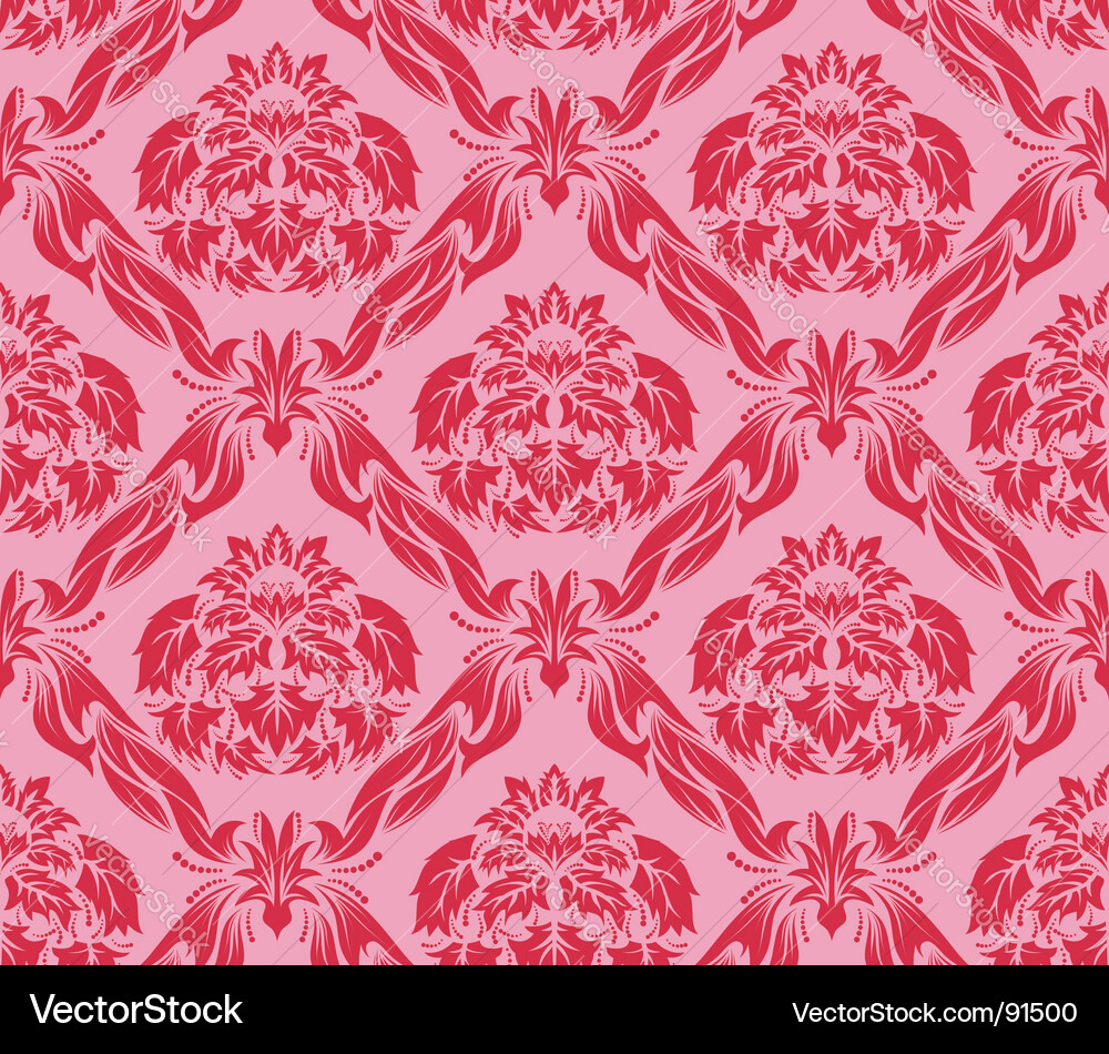 Damask pattern vector image