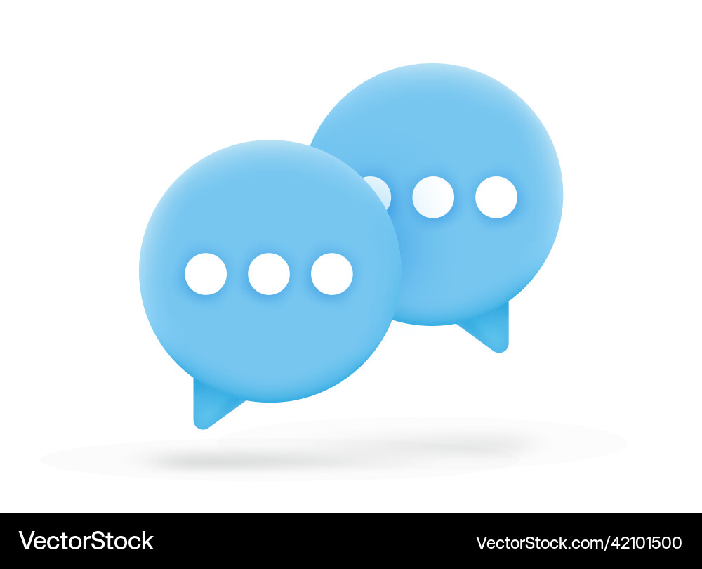 Dialog concept with speech bubbles isolated Vector Image
