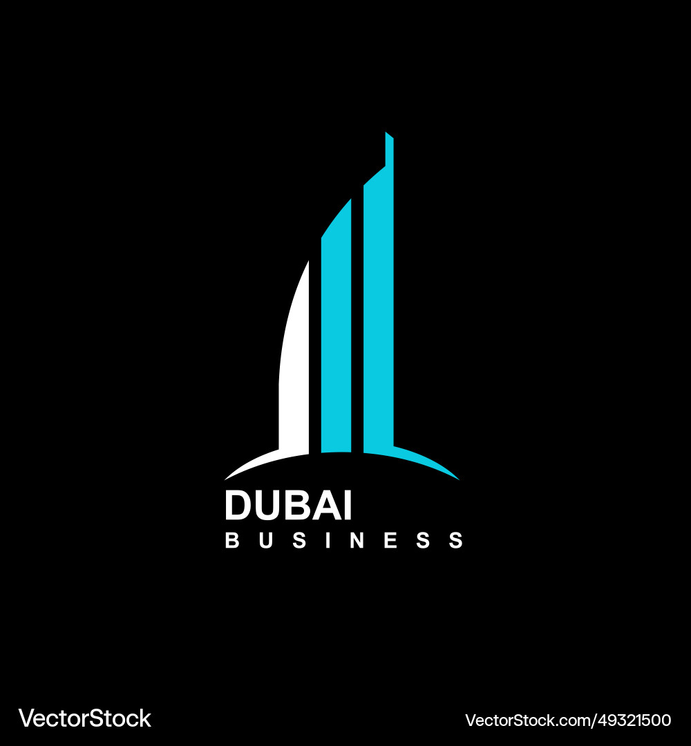 Dubai logo business building – Royalty-Free Vector | VectorStock, image size:1000x1080