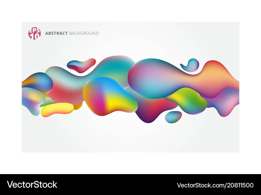 Dynamic Fluid Splash - Colorful Shape vector image
