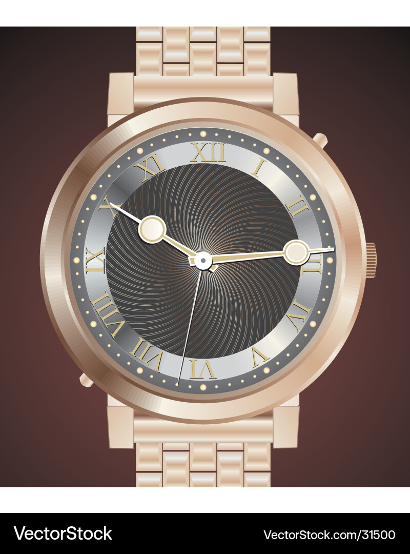 Elegant Clock Display Vector Image