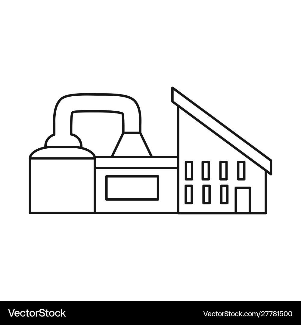 Factory and architecture vector image