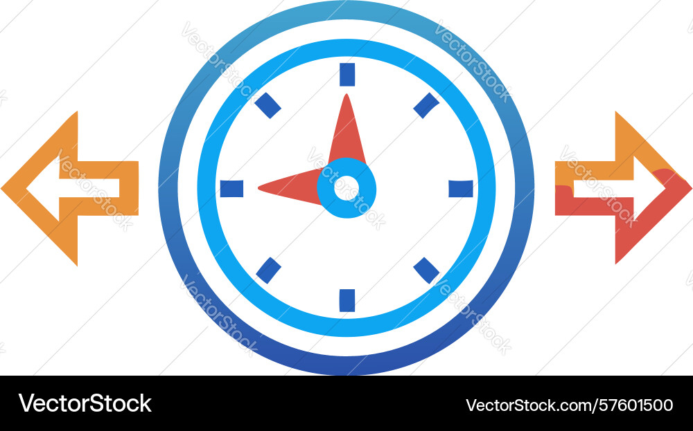 Flexible time adjustment clock with bidirectional Vector Image