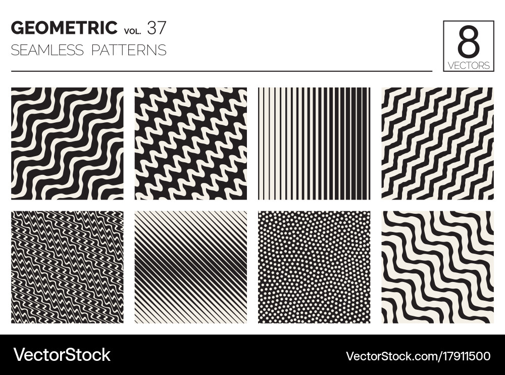 Geometric Pattern Set - Minimalist Vector Image