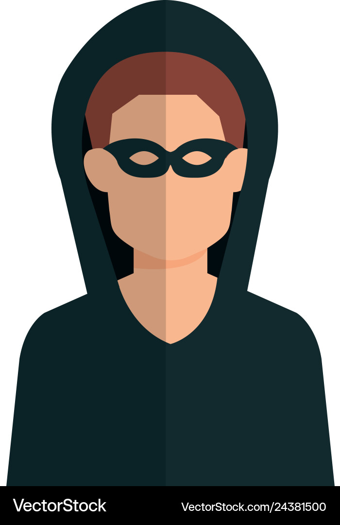 Hacker avatar character icon Hacker avatar character icon vector image