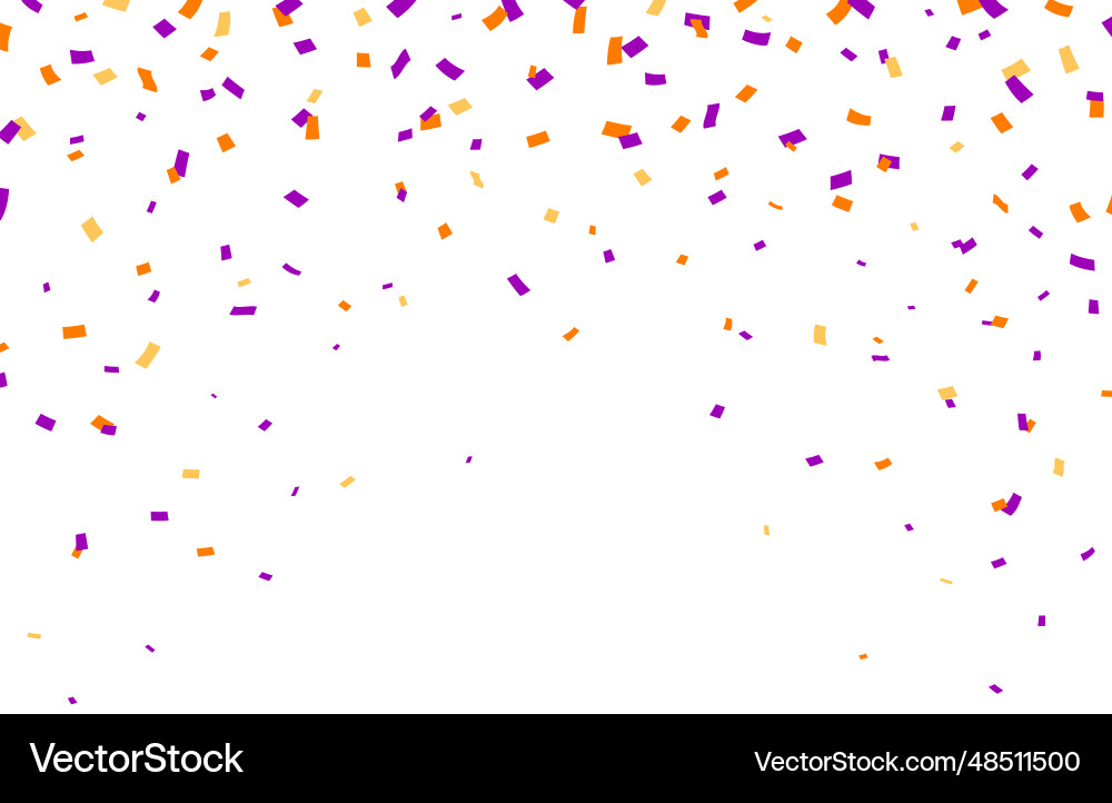 Halloween orange and purple carnival confetti Halloween orange and purple carnival confetti vector image