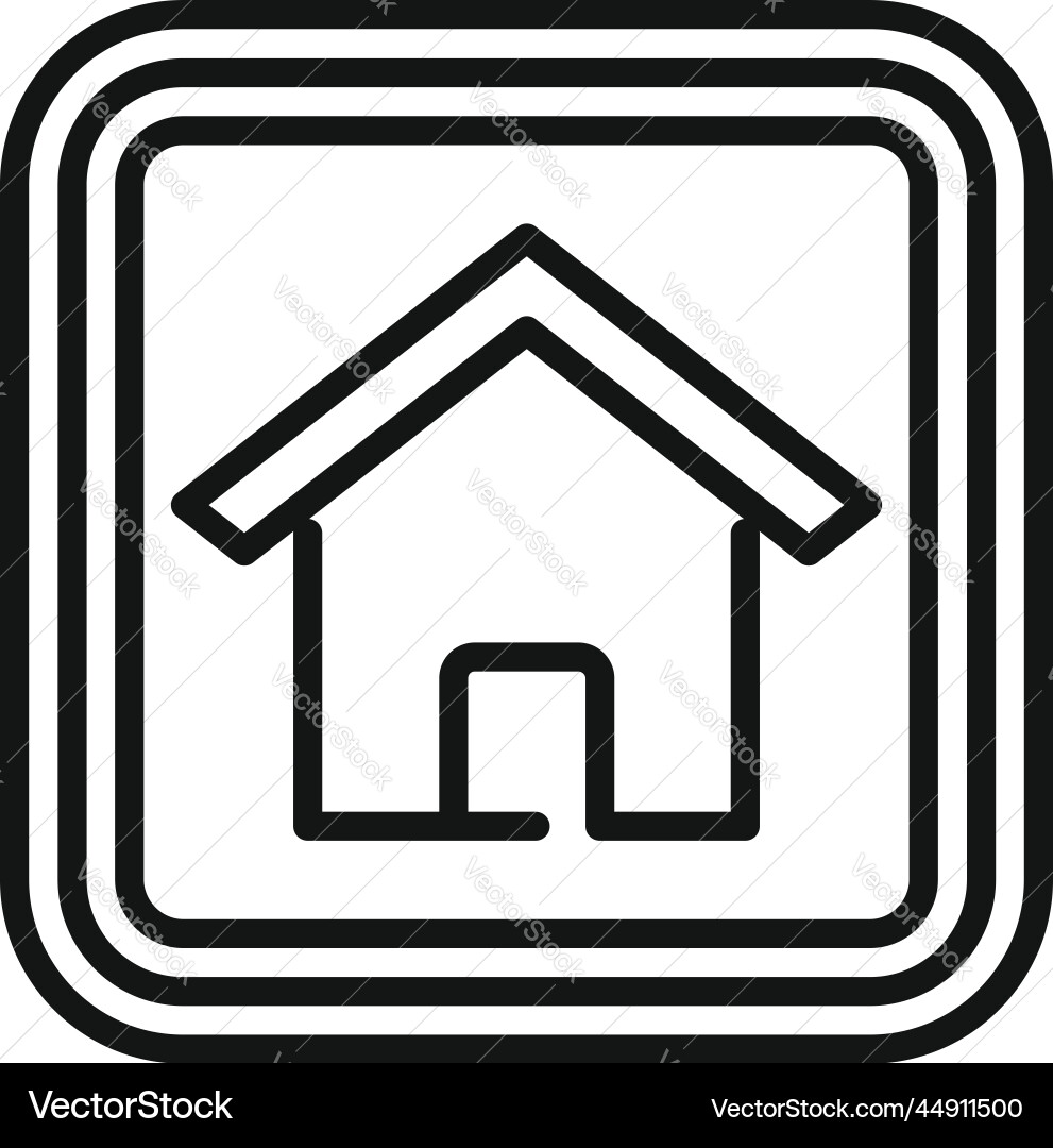 House button icon outline computer House button icon outline computer vector image