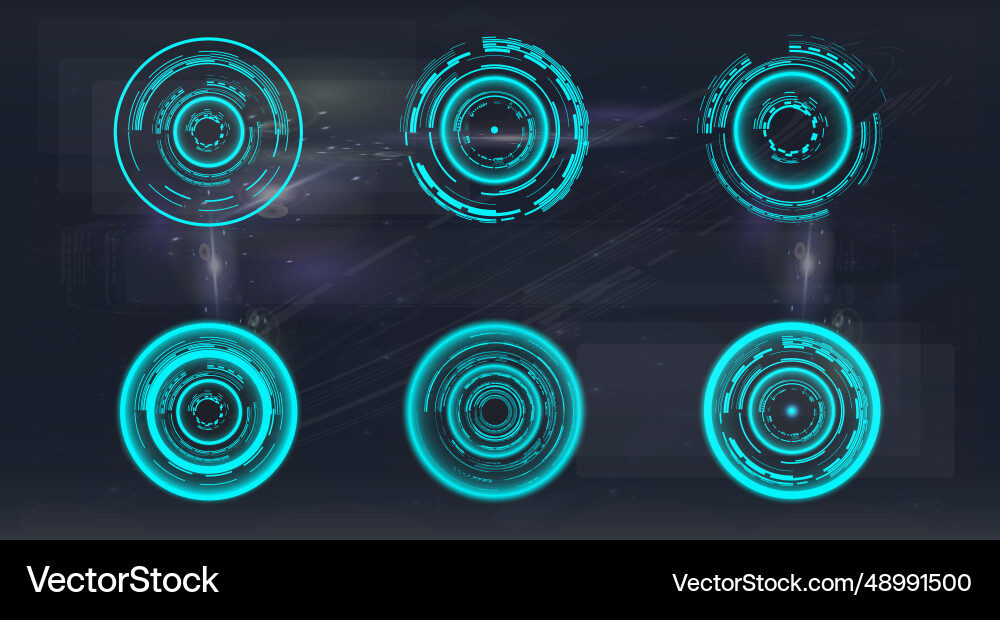Hud with for game background design digital Vector Image