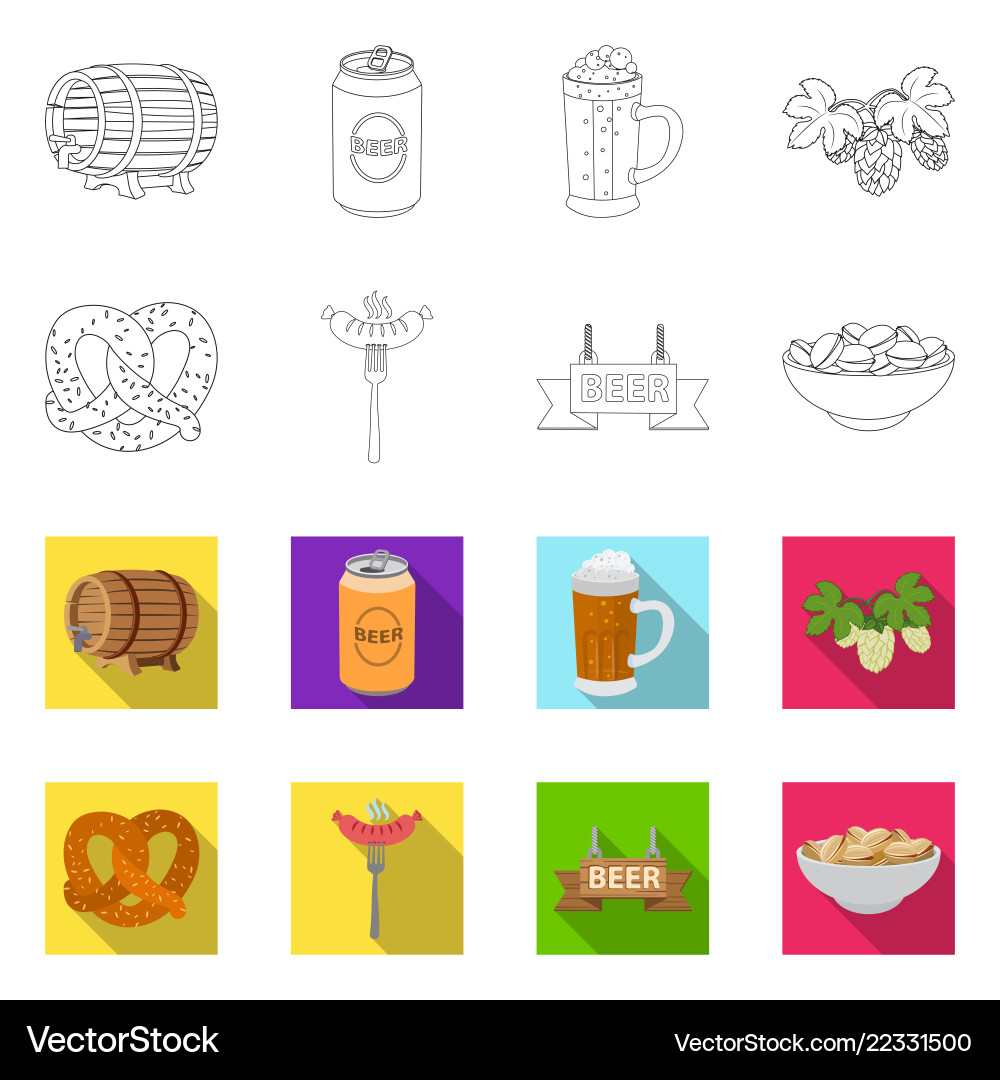 Isolated object of pub and bar logo collection Isolated object of pub and bar logo collection vector image