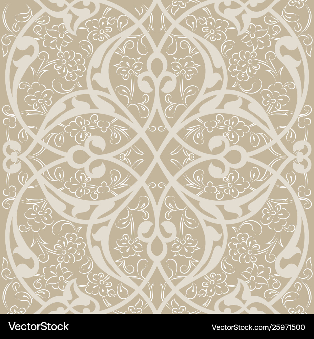 Iznik tile seamless pattern design classical Iznik tile seamless pattern design classical vector image