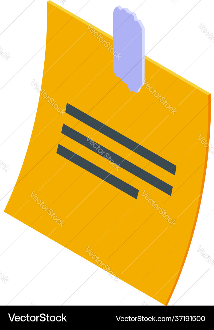 Memo notepad icon isometric style Memo notepad icon isometric style vector image