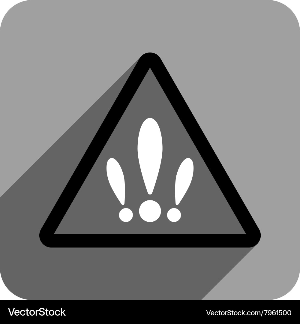 Multiple problems flat square icon with long vector image