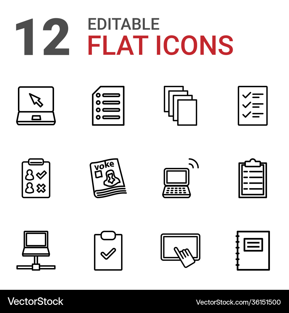 Notebook icons vector image