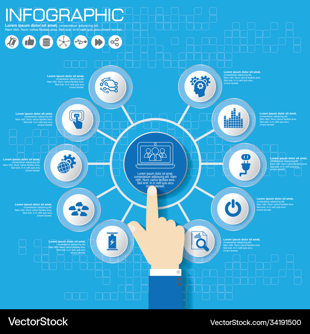 Part report with logo and icons set Part report with logo and icons set vector image