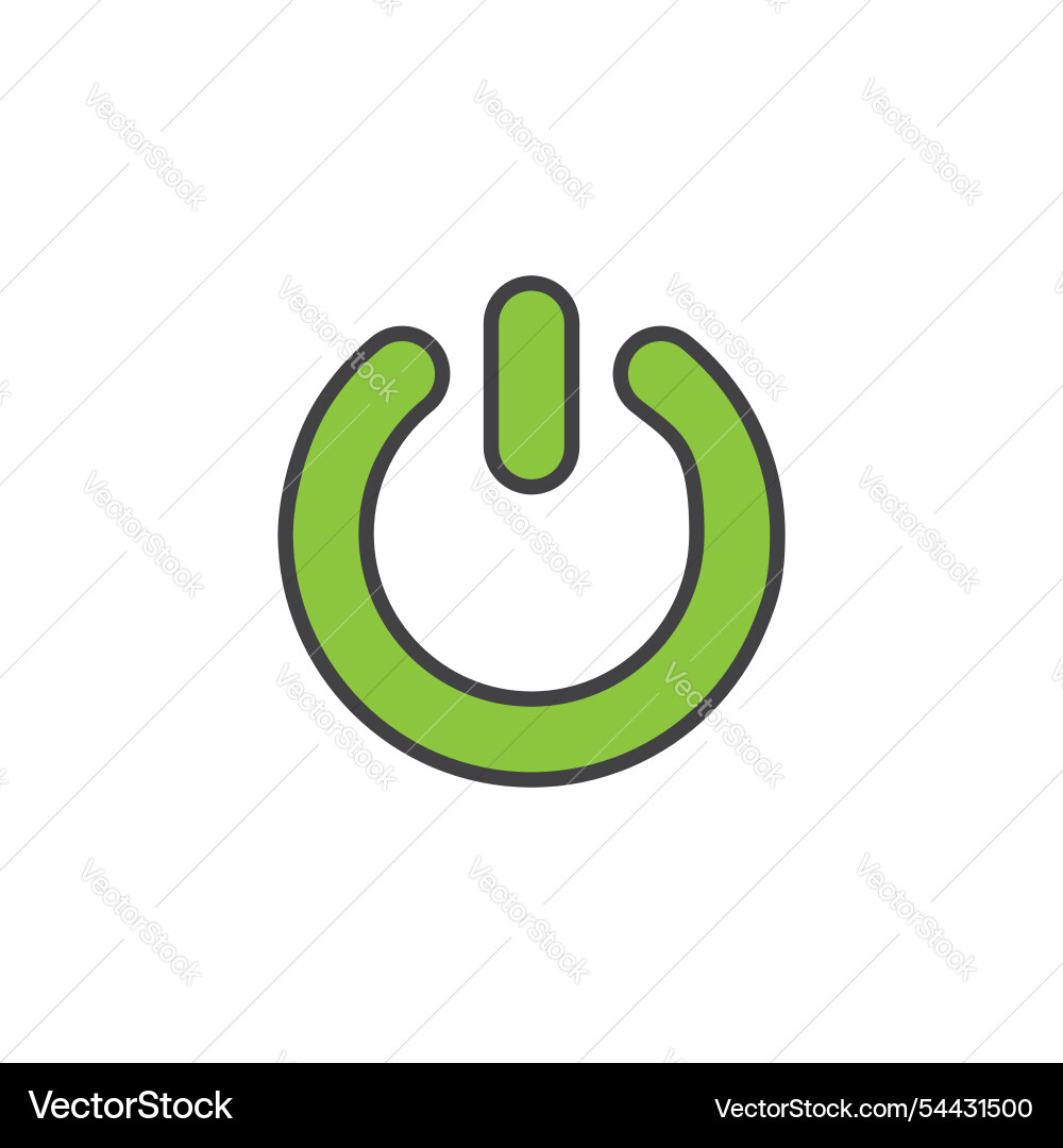 Power button icon in colored version Power button icon in colored version vector image
